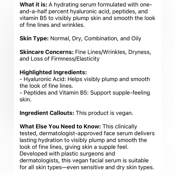 Brand new it cosmetics bye bye lines hyaluronic acid serum - Picture 3 of 6